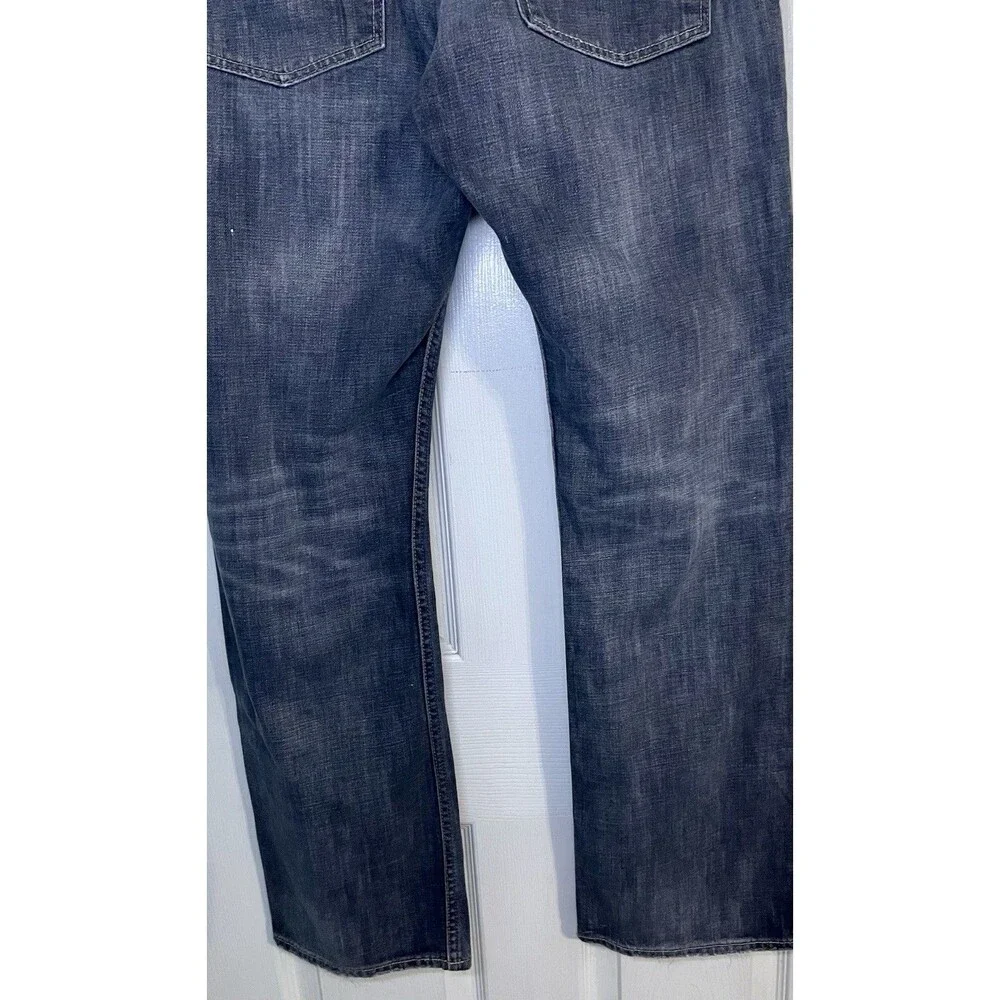 American Eagle Outfitters Size 34 X 32 Vintage Dark Grey Wash Denim Button Fly